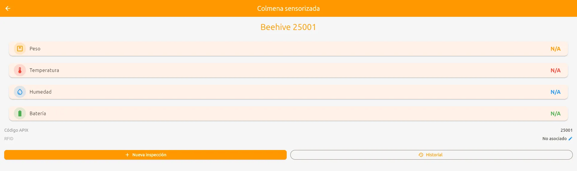 Detalle colmena sensorizada