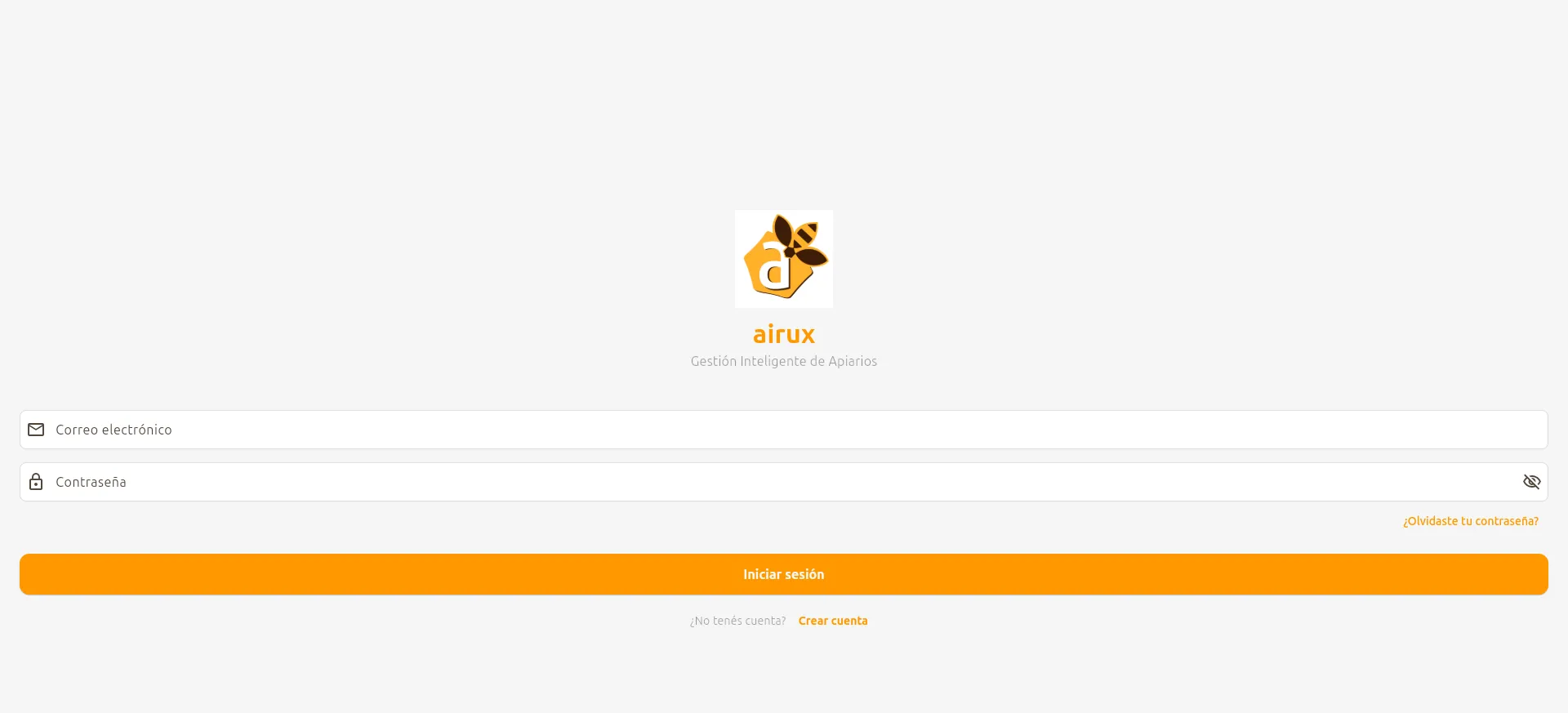 Pantalla de login